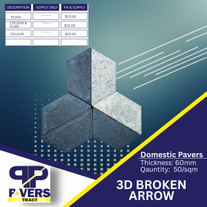 3D Broken Arrow Pavers