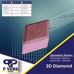 3D Diamond Pavers